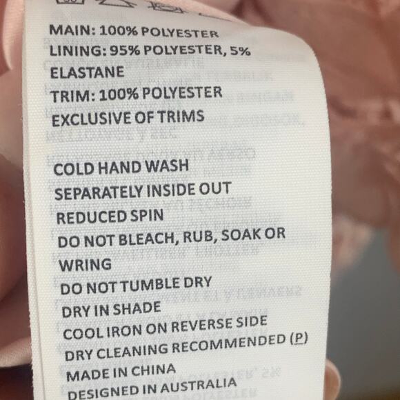 Bardot Botanica Lace Dress Womens Size 6 Pink Sleeveless Sheath Dress Wedding - Picture 9 of 11